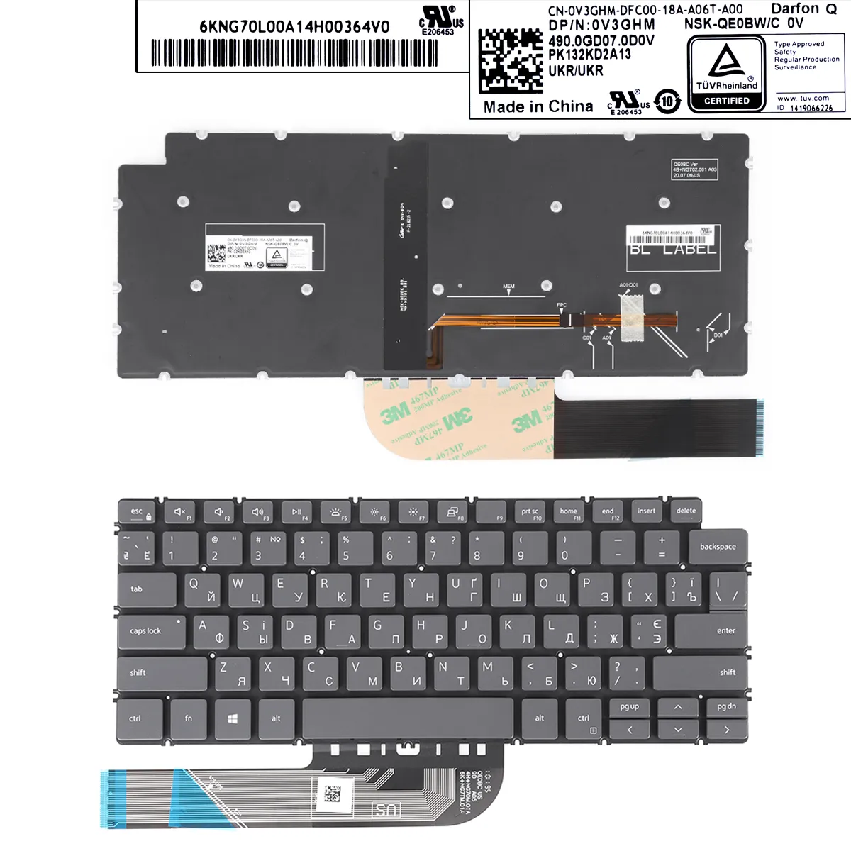 Picture of DELL 5390 5391 7391 14 5493 5498 7490 7491 3401 3405 SILVER(Backlit,win8)
